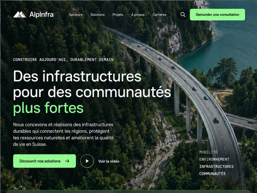 Maquette du projet AlpInfra